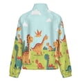 thumbnail image 6 of Jackets for Women Winter Coat Jackets Flannel Stand Collar Jacket(Cute Dinos in Sunny Field,Size:S-4XL), 6 of 7