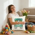 thumbnail image 5 of LHNFt Spring Easter Pillow Covers 18x18 Inch, Cute Bunny Rabbit Floral Easter Decorations Watercolor Pink Flower Butterfly Decorative Throw Pillow Cases Outdoor Farmhouse Decor for Sofa Couch Bed, 5 of 7