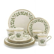 Lenox Holiday 12-Piece Plate & Mug Set, Porcelain, Service for 4