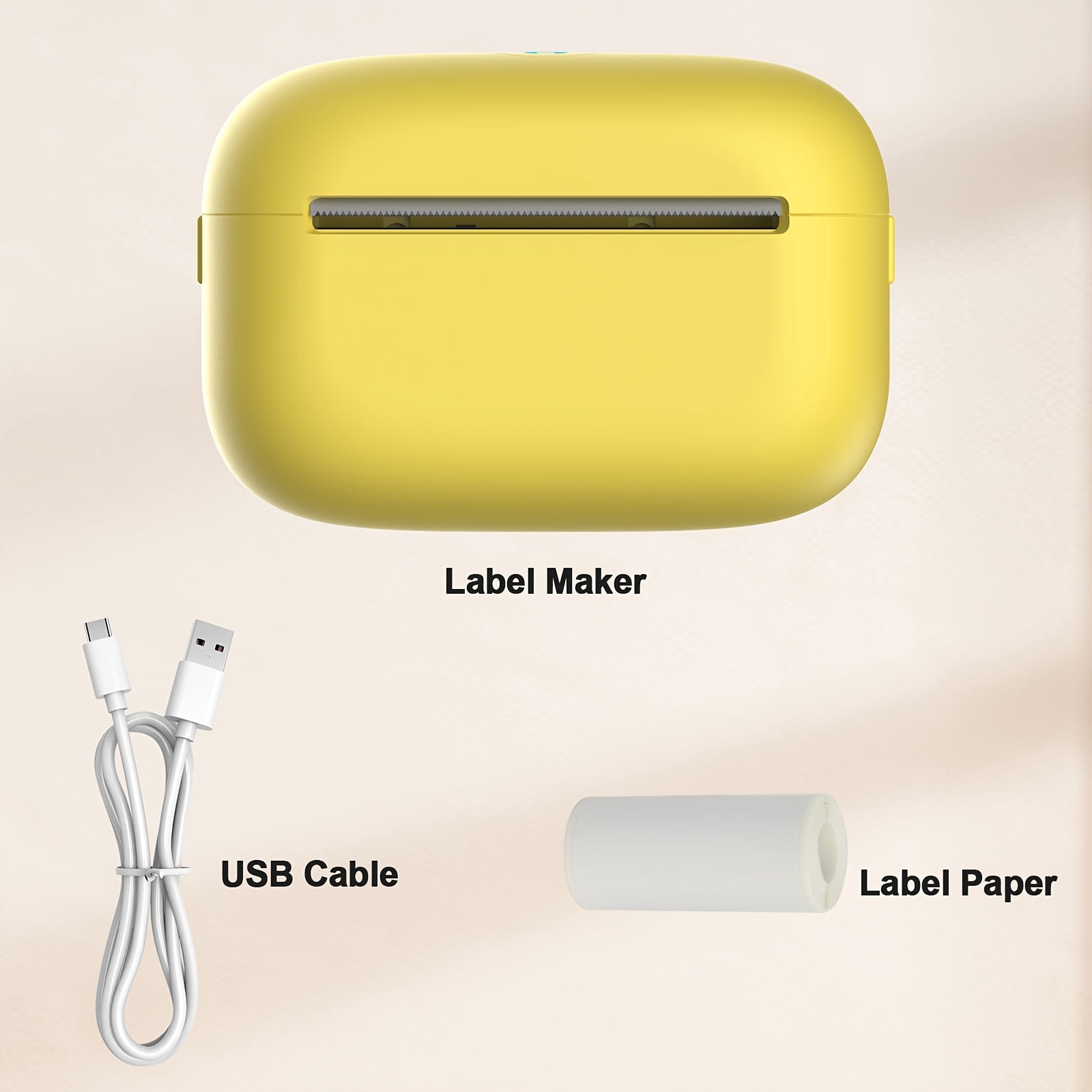 Thermal Label Sold Separately, Wireless Thermal Label Printer, with 1 Free Roll Tape, Portable Label Printer for Organization And Storage, Office, Home, School, for Barcode, Clothing, Jewelry, Retail