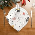 thumbnail image 5 of JSTEL Polka Dot Hearts Cloth Napkins Set of 4, 20x20 Inch Washable and Reusable Napkin for Decoupage Dinner Party Everyday Use, 5 of 6