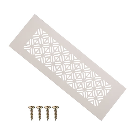 10 x 3 Inch Door Air Vent Cover, Heavy Duty Aluminum Grille Ventilation Cover Louvered with Mounting Screws for Cabinet Wardrobe Door, Cashmere Gray
