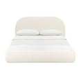 thumbnail image 6 of TOV Furniture Bara Cream Textured Velvet UK Super King Bed, 6 of 7