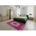 thumbnail image 5 of Ahgly Company Machine Washable Indoor Rectangle Industrial Modern PaleVioletRed Pink Area Rugs, 6' x 9', 5 of 7
