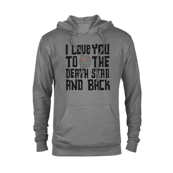 Star Wars Valentine's Day I Love You to the Death Star - Pullover Hoodie for Adults - Customized-Athletic Heather