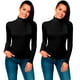 thumbnail image 1 of Paquete de 2 Blusas Termica Mujer, Manga Larga, Unitalla, Cuello Alto, Playera, Casual, Basica, Camiseta, 1 of 6