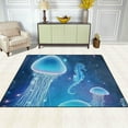 thumbnail image 3 of Coolnut Lightweight Carpet Mats, 5'3" x 4' Area Soft Rugs, Floor Mat Rug Home Decoration for Kids Room Living Room, 63"x 48" Magic Jellyfish, 3 of 6