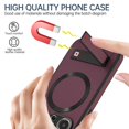 thumbnail image 7 of Ancove for iPhone 11 Pro Magnetic Case,[Compatible with Mag Safe],Shockproof Business PU Leather Ultra Slim Thin Case Cover with Built-in Kickstand for iPhone 11 Pro,Winered, 7 of 7
