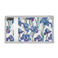 thumbnail image 2 of JIALIOU Nylon Trifold Card Wallet with ID Window Zipper Pocket for Men Women Teen Blue Irises Colored Glass, 2 of 7