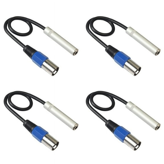 4X 1/4 to XLR Cable,Balanced 1/4inch Female to XLR Male Stereo Audio Adapter,Quarter Inch /TRS to XLR Male Connector