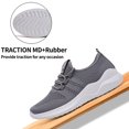 thumbnail image 4 of HOBIBEAR Walking Shoes Women Arch Support Running Sneakers Lace up Workout Shoes Gray US 7.5, 4 of 6