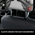 thumbnail image 4 of Kdxio Moose Kissing Under Mistletoe Pattern Print 2 Piece Car Head Rest Covers Set Auto Front/Rear Seats Headrest Cover Universal Fit Most Cars,Sedan, SUV, 4 of 9