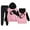 Pink, variant on lnmuld Girls Outfits 2 Piece Girls' Autumn Winter Letter Graphic Print Hooded Sweatshirt and Pants Casual Outfit Set with Front Pocket Round Neck Long Sleeve Solid Color Size:10-11 Years