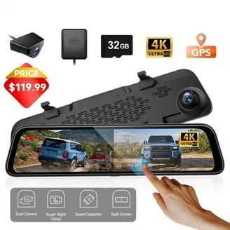 P12 Plus 4k Wifi Rear View Mirror Camera Dash Cam | Desertcart