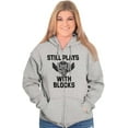 thumbnail image 3 of Still Plays With Blocks Mechanic Zip Up Hoodie Men's Women's Brisco Brands L, 3 of 6