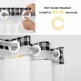 thumbnail image 5 of Vintage Sunflower No Hook Shower Curtain Waterproof,Bathroom Curtains with Snap in Liners and See Through Top Window,Spring Floral Summer Botanical Plaid Hotel Style Bathtub Curtains Shower 72"Wx78"L, 5 of 8