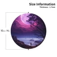 thumbnail image 2 of Yiaed Purple Moon Tree Night Sky Print Leather Coasters for Drinks - Cup Coasters Coffee Table Kitchen Table Bar, Home & Office Gifts Handmade Drink Coasters-Round Shape, 2 of 6