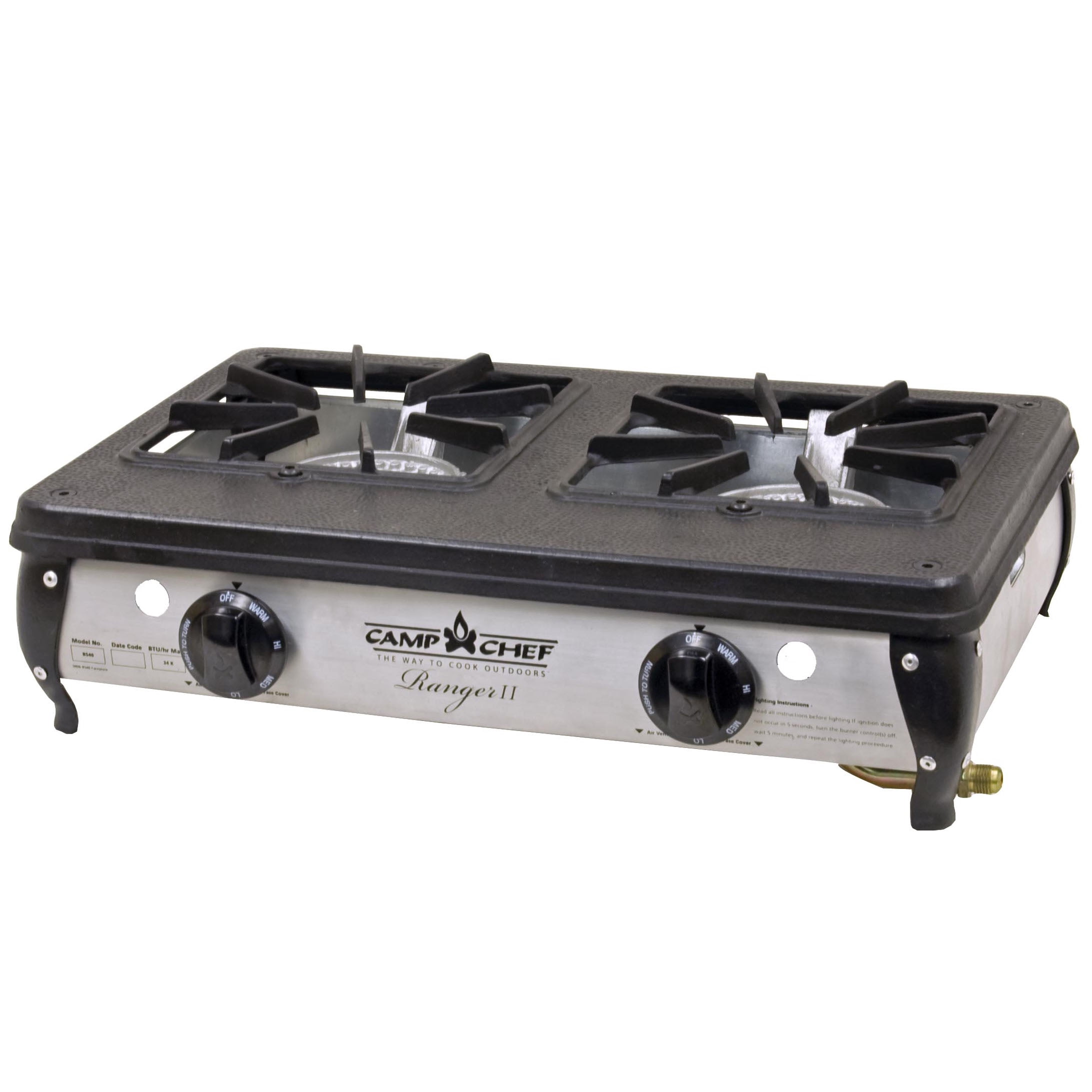 Camp Chef Ranger II Portable Outdoor 2 Burner Propane Stove, 34,000 BTU  Total Output, 128 Sq Inch Cooking Area, BS40C - Walmart.com