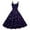 Dark Blue, variant on LWavelet 2026 Valentine's Day Outfit Must-Have Dress, Spaghetti Strap Heart Print Flared Swing Skirt Sundress Dark Blue M