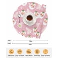 thumbnail image 6 of 15 Inch Round Placemats Set of 4, Pink Christmas Non Slip Heat Insulation PP Table Mats, Santa Xmas Tree Snowflake Winter Farmhouse Washable Place Mats for Kitchen Dining Party Table Decor, 6 of 7