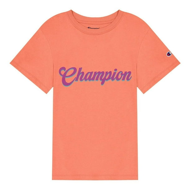 Playera Champion Shadow Script para Mujer. GPWSS2509624 coral M