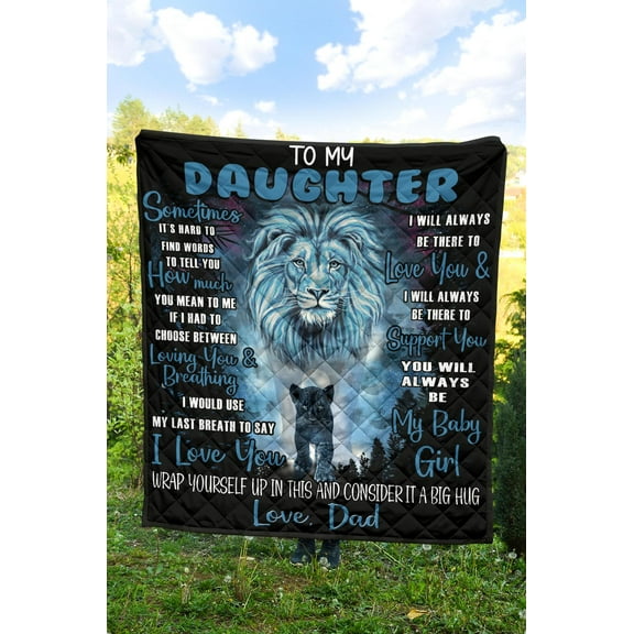 TO MY DAUGHTER LOVE DAD QUILT