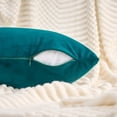 thumbnail image 3 of Unique Bargains Velvet Soft Square Pillow Covers Pack of 2 Green 18" x 18", 3 of 6