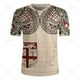 thumbnail image 3 of Camiseta con cuello en V y estampado 3D de la bandera de la República de Fiji Camiseta con cuello en V y emblema gráfico de rugby de Fiji para hombres Camisetas de moda, 3 of 5