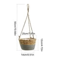 thumbnail image 3 of Cesta colgante para plantas con forro de plástico, cuerda de yute tejida, macetero de pared para interior y exterior para plantas en maceta, cesta decorativa de almacenamiento, 20 cm de diámetro, 3 of 6