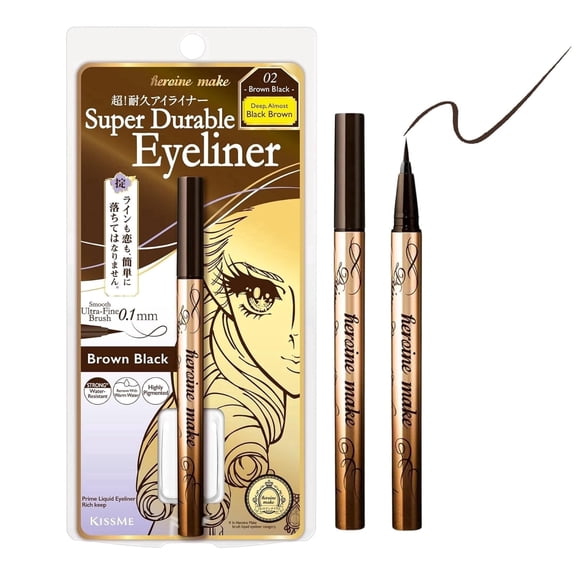 Heroine Make Prime Liquid Eyeliner Rich Keep #02 – Long-Lasting Liquid Eyeliner with Precise Tip – Smudge-Resistant Formula (US Version)