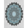 thumbnail image 1 of Ahgly Company Indoor Rectangle Patterned Pale Blue Novelty Area Rugs, 5' x 7', 1 of 6