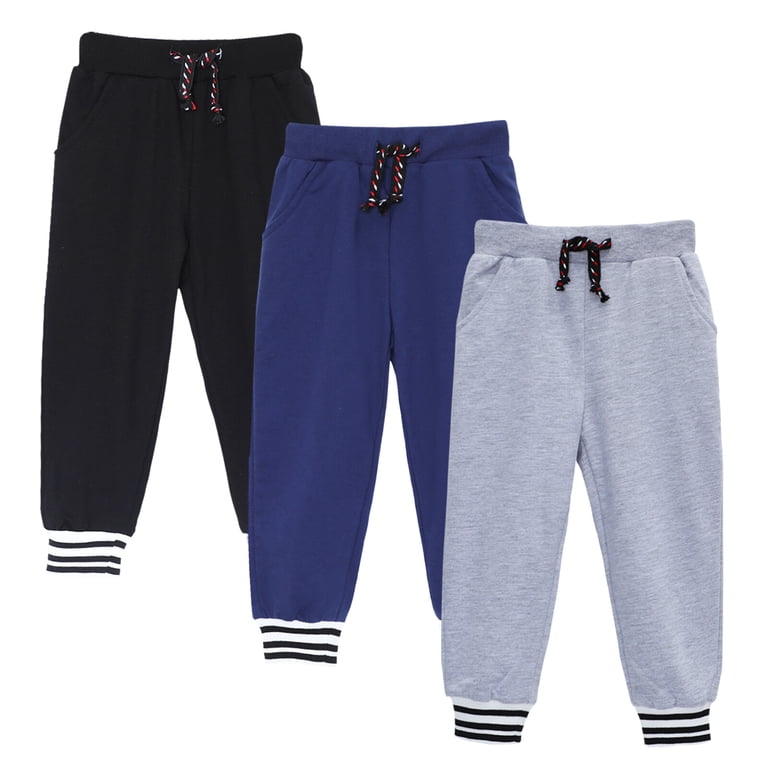 HILEELANG Toddler Boys' 3-Pack Jogger Sweatpants photo 2