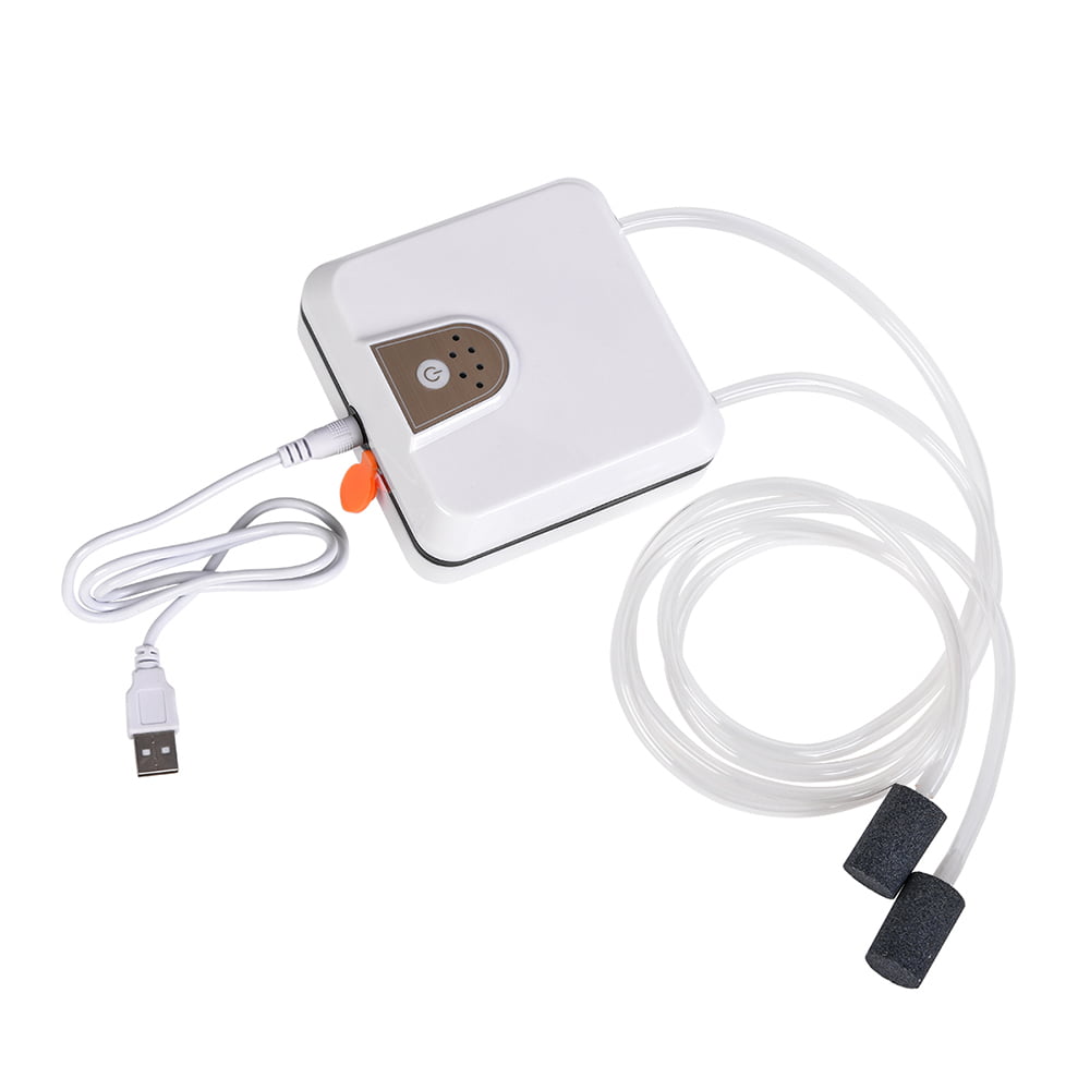 Outdoor Portable USB Rechargeable Aquarium Oxygenator Air Pump Silent USB X5W2