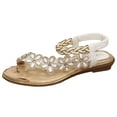 thumbnail image 1 of Sandales pour Femmes à la Mode Sandales Plates Sandales en Raphia Sandales de Plage Florales Boho Sandales à Bride pour Femmes Sandales à Enfiler Style Décontracté Semelle Orthopédique Compensée pour Femmes, 1 of 9