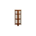 thumbnail image 6 of HomeStock Natural Beauty 4-Shelf Corner Folding Bookcase, Office, Living Room, Bedroom, Library, Study Room, 38.75"D x 12.5"W x 12.5"H, Sturdy Shelved Bookcase, Corner Bookcase-Color:Honey Oak, 6 of 10