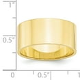 thumbnail image 3 of Primal Gold 10 Karat Yellow Gold 10mm Lightweight Flat Band Size 11, 3 of 5