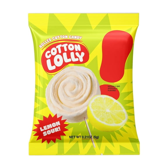 Cotton Lolly Lemon Sour Cotton Candy