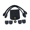 thumbnail image 3 of Asas para bolso de ganchillo, accesorios para bolso DIY, cierre a presión, cubierta con solapa de cuero PU, juego de fabricación de bolsos de ganchill Negro, 3 of 9