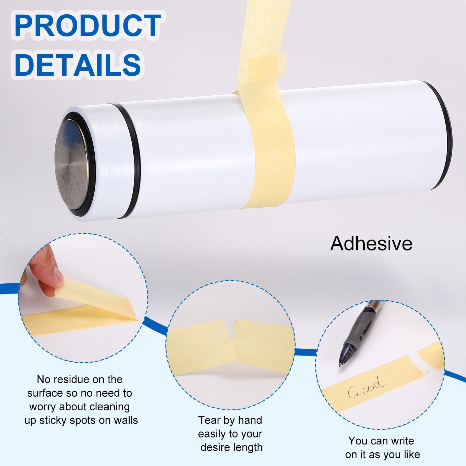 Uxcell Painters Tape, High Temperature Resistant Paint Masking Tape Adhesive for Wall Painting Craft Arts Decoration Drafting Light Yellow 1.97 Inch x 55 Yards