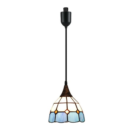 

Kiven H-Type Track Lighting Light fixture Single Light Baroque Halo Track Pendant Light with Built-in Cable Wrapper and Glass Lampshade Adjustable Length for Kitchen Island Shop Bedroom