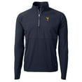 thumbnail image 2 of Men's Cutter & Buck  Navy West Virginia Mountaineers Alumni Logo Adapt Eco Knit Hybrid Recycled Quarter-Zip Pullover Top, 2 of 3