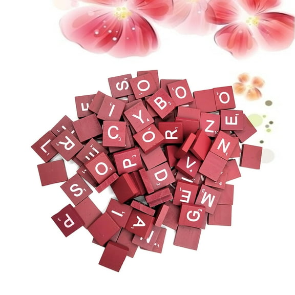 Pretyzoom 100Pcs Dark Red Wooden Cubes Wood Chips for Rustic Decor and Creative Crafting