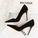 thumbnail image 3 of Sandalias de tacón alto y boca baja para mujer, zapatos de gamuza con punta puntiaguda, sexys, para discoteca, para mujer, 3 of 5