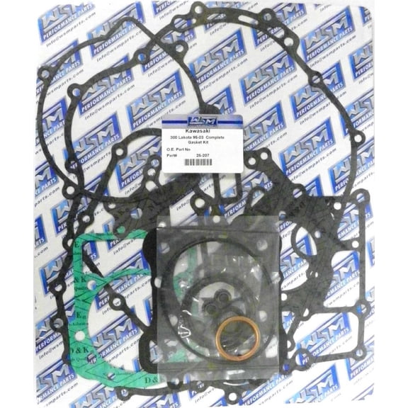 WSM Complete Gasket Kit For Kawasaki 300 Bayou / Lakota 88-04 25-207