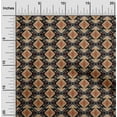 thumbnail image 2 of oneOone Cotton Cambric Black Fabric Asian Kilim Sewing Material Print Fabric By The Yard 42 Inch Wide, 2 of 5