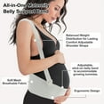 thumbnail image 2 of Unique Bargains Pregnancy Belly Band Maternity Belly Band with Adjustable Straps Belly Bands for Pregnant Women Maternity Belt Gray Medium, 2 of 7