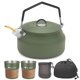 thumbnail image 1 of Juego de hervidor de agua para acampar de 1L con boquilla y taza con bolsas de almacenamiento para senderismo y acampada, 1 of 9
