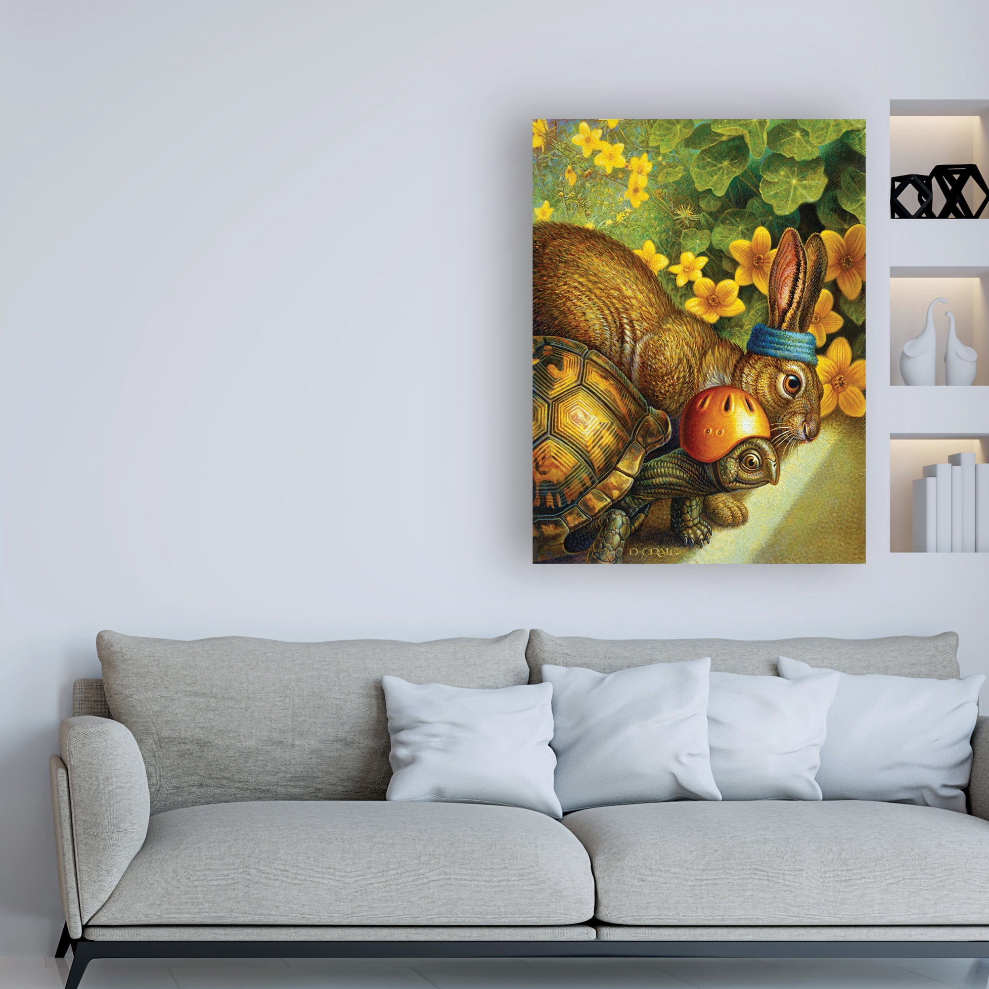 Trademark Fine Art 'Tortoise And Hare' Canvas Art by Dan Craig