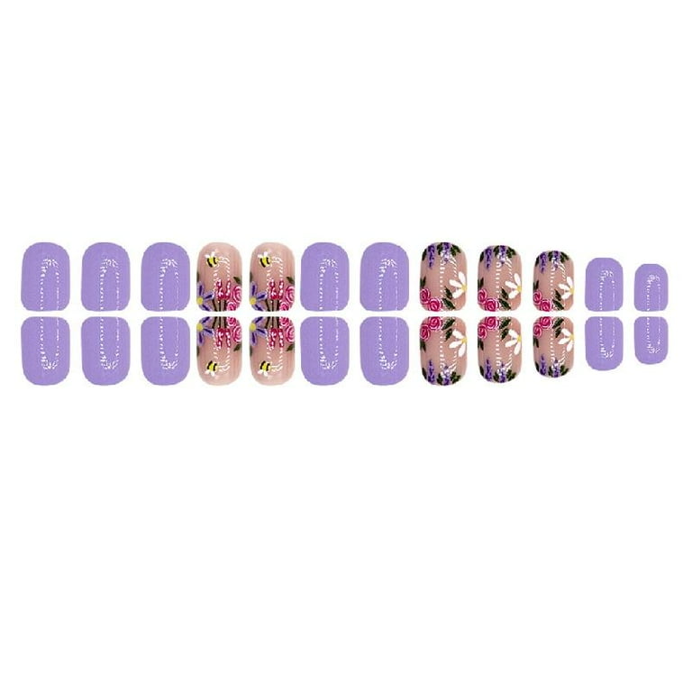 JZROCKER Press on Nails,Fake Nails Stick Glues on Nails False Nails Acrylic Nails Artificial False Nails for DIYS Nails Designs