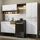 thumbnail image 2 of Cocina Integral Madesa Emilly 229 cm con tarja Marrón/Blanco, 2 of 10